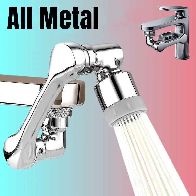 Metal 1080° Universal Rotation Faucet Sprayer Head 22/24Mm Adaptor Washbasin Faucet Extender Aerator Bubbler Nozzle Kitchen Tap